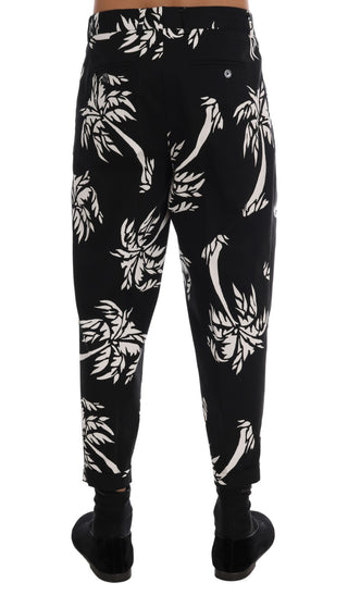 Elegant Tree Print Ankle Trousers - Luxury for You