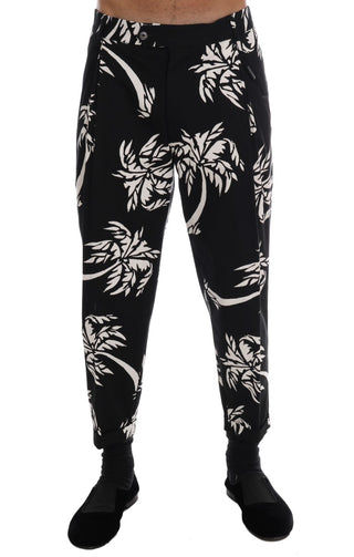 Elegant Tree Print Ankle Trousers - Luxury for You