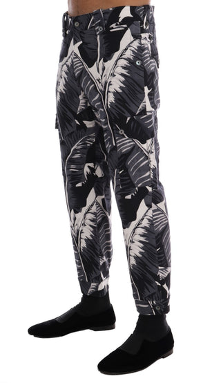 Elegant Capri Casual Pants In Banana Leaf Print - Luxury for You