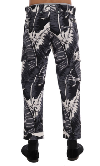 Elegant Capri Casual Pants In Banana Leaf Print - Luxury for You