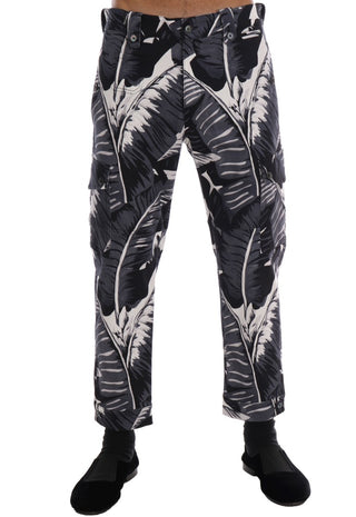 Elegant Capri Casual Pants In Banana Leaf Print - Luxury for You