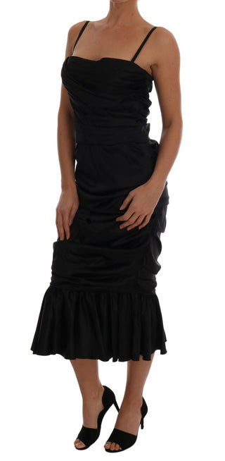 Elegant Silk Stretch Bustier Midi Dress - Luxury for You