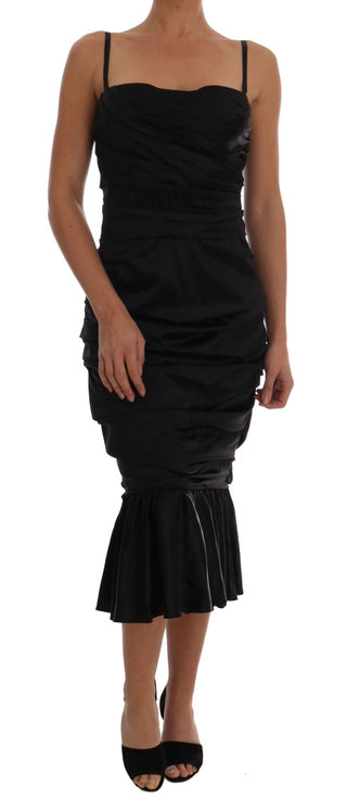 Elegant Silk Stretch Bustier Midi Dress - Luxury for You