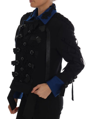 Chic Black & Blue Short Trench Jacket - Luxury for You