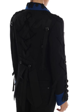 Chic Black & Blue Short Trench Jacket - Luxury for You