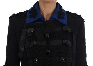 Chic Black & Blue Short Trench Jacket - Luxury for You