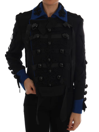 Chic Black & Blue Short Trench Jacket - Luxury for You