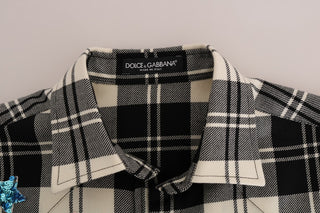 Enchanted Sequin Checkered Wool Shirt - Luxury for You