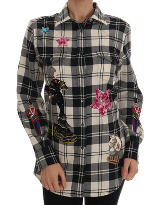 Enchanted Sequin Checkered Wool Shirt - Luxury for You