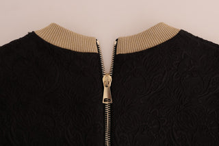 Enchanted Sequined Black Brocade Sweater - Luxury for You