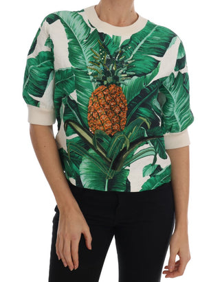 Tropical Sequined Sweater - Lush Greenery Edition - Luxury for You