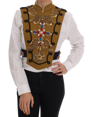 Runway Embellished Crystal Cross Vest - Luxury for You