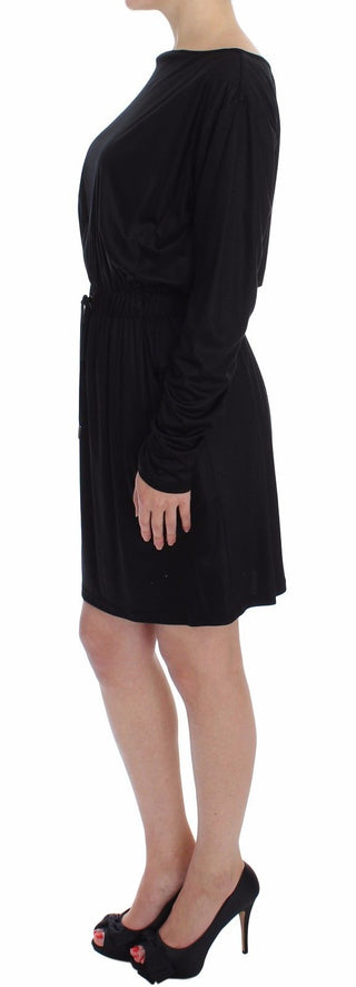 Elegant Black Silk Blend Shift Dress - Luxury for You