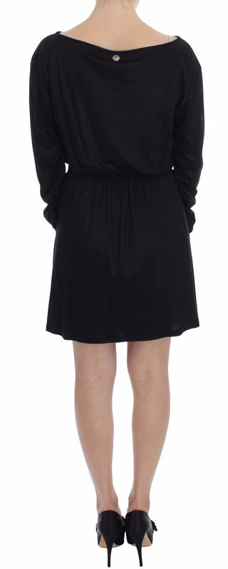 Elegant Black Silk Blend Shift Dress - Luxury for You