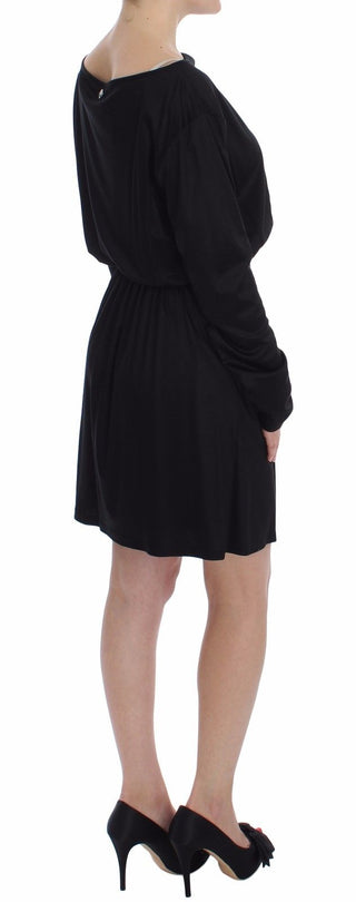 Elegant Black Silk Blend Shift Dress - Luxury for You