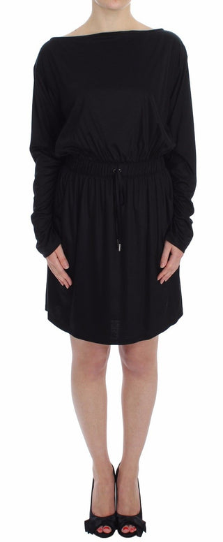 Elegant Black Silk Blend Shift Dress - Luxury for You