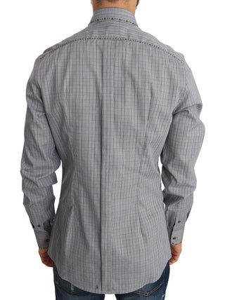 Elegant Gray Checkered Slim Fit Casual Shirt - Luxury for You