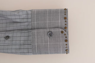 Elegant Gray Checkered Slim Fit Casual Shirt - Luxury for You