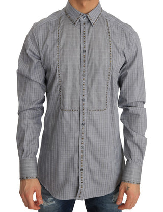 Elegant Gray Checkered Slim Fit Casual Shirt - Luxury for You