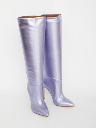 Lilac Leather Boots