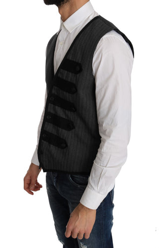 Elegant Gray Torrero Pattern Formal Vest - Luxury for You