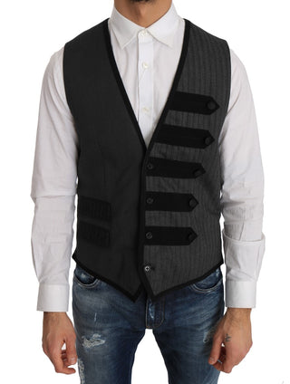 Elegant Gray Torrero Pattern Formal Vest - Luxury for You