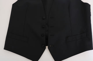 Elegant Slim Fit Formal Vest In Black - Luxury for You