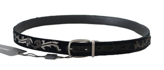 Elegant Black Cotton-leather Men's Belt - Luxury for You