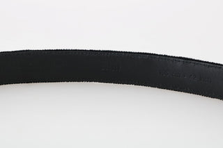 Elegant Black Cotton-leather Men's Belt - Luxury for You