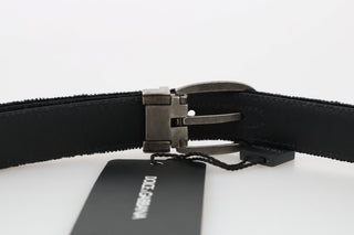 Elegant Black Cotton-leather Men's Belt - Luxury for You