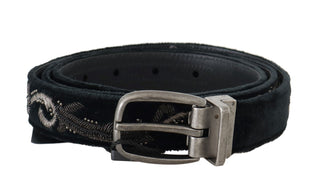 Elegant Black Cotton-leather Men's Belt - Luxury for You