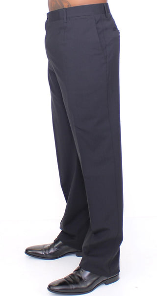 Elegant Pleated Black Wool Trousers - Luxury for You