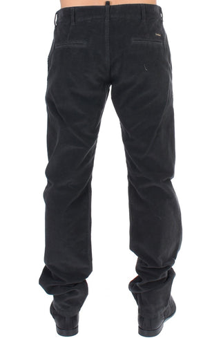 Elegant Black Cotton Corduroy Pants - Luxury for You