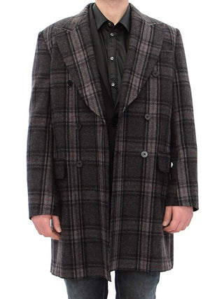 Sicilia Checkered Wool Blend Coat - Luxury for You