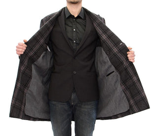 Sicilia Checkered Wool Blend Coat - Luxury for You