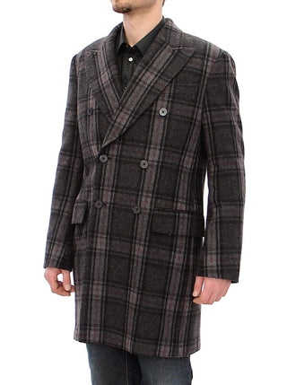 Sicilia Checkered Wool Blend Coat - Luxury for You