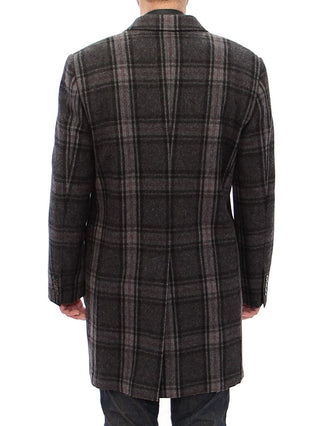 Sicilia Checkered Wool Blend Coat - Luxury for You