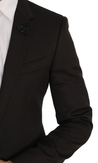 Elegant Brown Jacquard Martini Suit - Luxury for You