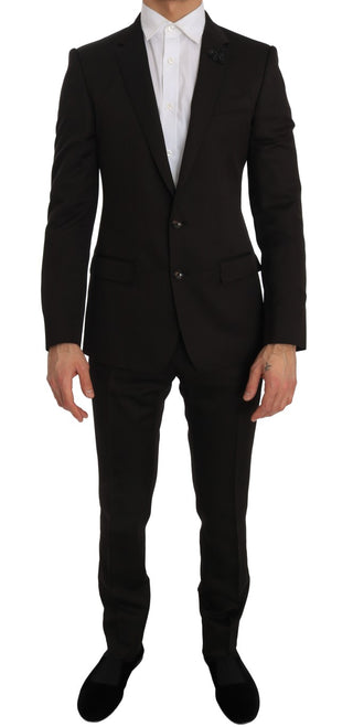 Elegant Brown Jacquard Martini Suit - Luxury for You