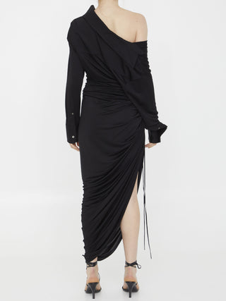 Asymmetric Draped Dress