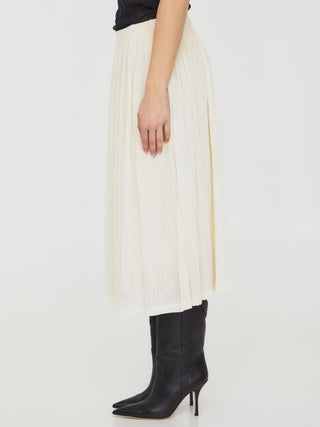 Pleated Midi Skirt