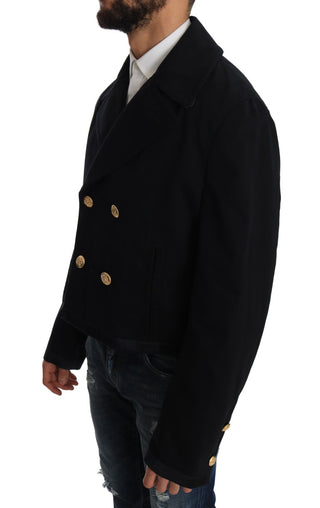 Elegant Dark Blue Trench Coat Jacket - Luxury for You