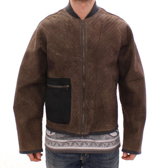 Elegant Leather & Wool Blend Jacket - Luxury for You