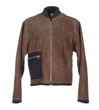 Elegant Leather & Wool Blend Jacket - Luxury for You