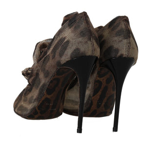 Elegant Leopard Print Sock Pumps Heels - Luxury for You