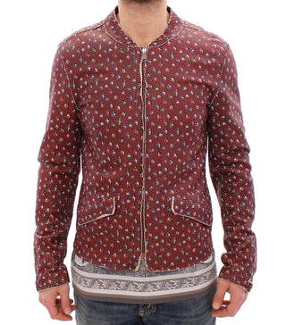 Exclusive Boxer Print Bordeaux Leather Jacket - Luxury for You