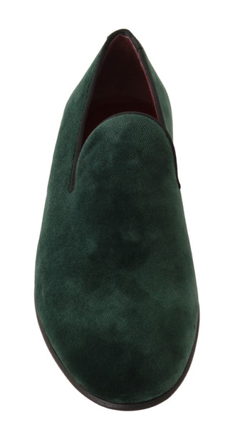 Elegant Green Suede Slip-on Loafers - Luxury for You