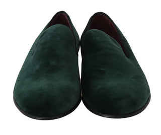 Elegant Green Suede Slip-on Loafers - Luxury for You