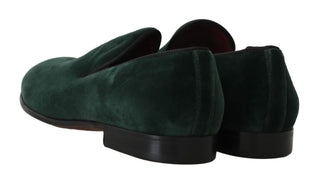 Elegant Green Suede Slip-on Loafers - Luxury for You