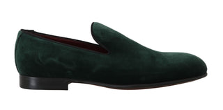 Elegant Green Suede Slip-on Loafers - Luxury for You